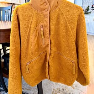 FREE PEOPLE MOVEMENT Hit the Slopes Fleece Jacket in Russet Orange Size M